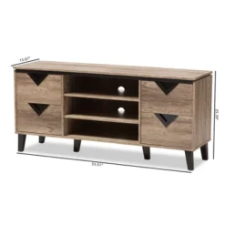 Beacon Modern And Contemporary Wood TV Stand For TVs Up To 55" Light Brown - Baxton Studio -Outlet Baxton Studio Store GUEST 87452f98 ccc3 4226 87e2 3f238fc13528