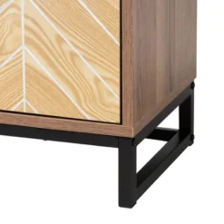 Josephine Two-Tone Wood And Metal 3 Door Sideboard Walnut Brown/White/Black - Baxton Studio -Outlet Baxton Studio Store GUEST 87a8fe9c 5405 4a24 870d 54e6eb60fbf5
