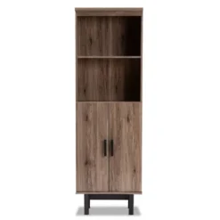 73" 2 Door Arend Two-Tone Wood Bookshelf Brown - Baxton Studio -Outlet Baxton Studio Store GUEST 8a10dceb 2f1c 4962 b1ea be285a1b6d2f