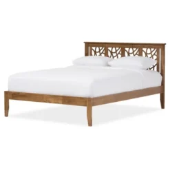 Trina Contemporary Tree Branch Inspired Wood Platform Bed Walnut Brown - Baxton Studio -Outlet Baxton Studio Store GUEST 8a300e0a 3505 490c 9d4a 060c8a4a6ed2