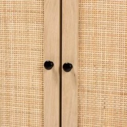 Declan Wood And Natural Rattan 2 Door Storage Cabinet Espresso Brown/Black - Baxton Studio -Outlet Baxton Studio Store GUEST 8b756d47 c303 4f17 a47d d7ef1a7d338a