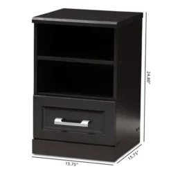 Odelia Modern And Contemporary Finished 1 Drawer Nightstand Dark Brown - Baxton Studio -Outlet Baxton Studio Store GUEST 8bafdac2 ce33 4d4f 9641 1b40b2b74f87