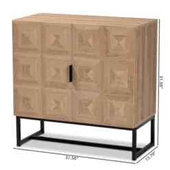 Darien Wood And Metal 2 Door Storage Cabinet Brown/Black - Baxton Studio -Outlet Baxton Studio Store GUEST 8bc7f93f 4b21 40dd 87aa 740c65bba953