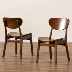 2pc Katya Wood Dining Chair Set Brown - Baxton Studio -Outlet Baxton Studio Store GUEST 8cad3303 1014 4fb0 8b05 ba363fe605f8