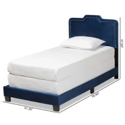 Benjen Glam Velvet Fabric Upholstered Panel Bed - Baxton Studio -Outlet Baxton Studio Store GUEST 8d13ae0c 2d7b 483c 8fff f1266fea244b