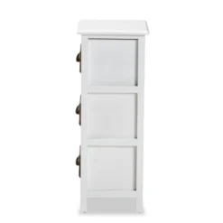 Fanning Two-Tone Wood 3 Drawer Storage Unit White/Brown - Baxton Studio -Outlet Baxton Studio Store GUEST 8d185300 d443 4f87 bef1 38391fb2e535