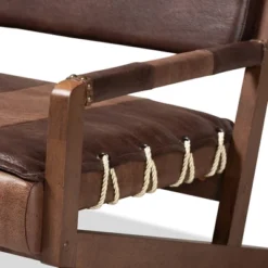 Rovelyn Faux Leather Finished Wood Sofa Brown - Baxton Studio -Outlet Baxton Studio Store GUEST 8e1163e6 1a7a 4315 9816 6f791c191bcc