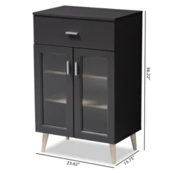 Jonas Oak Finished Kitchen Cabinet Gray/Brown - Baxton Studio -Outlet Baxton Studio Store GUEST 8e4a30fc 79e6 40b1 9c46 1db6f6cc7532