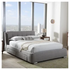 King Camile Modern And Contemporary Fabric Upholstered 4 Drawer Storage Platform Bed Gray - Baxton Studio 10 King Camile Modern And Contemporary Fabric Upholstered 4 Drawer Storage Platform Bed Gray - Baxton Studio -Outlet Baxton Studio Store GUEST 8e4ab0e8 fe2f 4796 9242 c39e05e06312
