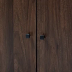 Rossin Walnut Finished 2 Door Wood Entryway Shoe Storage Cabinet With Open Shelf Brown - Baxton Studio -Outlet Baxton Studio Store GUEST 8ee59587 53e6 4df1 9893 a43b1ada59ec