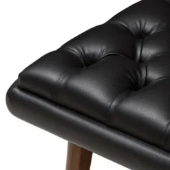 Baxton Studio Annetha Mid Century Modern Walnut Finished Wood Faux Leather Upholstered Ottoman Black 9 Baxton Studio Annetha Mid Century Modern Walnut Finished Wood Faux Leather Upholstered Ottoman Black -Outlet Baxton Studio Store GUEST 8eec497b 80f8 47e0 bb6a 6cf1418c9fb4