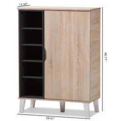Adelina Mid - Century Modern 1 - Door Wood Shoe Cabinet - Brown - Baxton Studio 13 Adelina Mid - Century Modern 1 - Door Wood Shoe Cabinet - Brown - Baxton Studio -Outlet Baxton Studio Store GUEST 8f0ca6f0 9781 42bb b6c6 f701176bdae3
