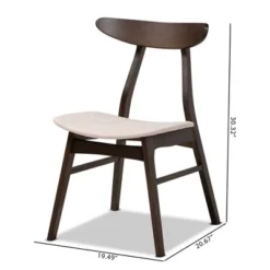 Set Of 4 Britte Fabric Upholstered Wood Dining Chairs - Baxton Studio -Outlet Baxton Studio Store GUEST 8f570b0e 3cc9 4ab6 9a49 d2bcdc6d16f3