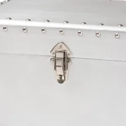 Serge Metal 2 Drawer Accent Storage Chest Silver - Baxton Studio -Outlet Baxton Studio Store GUEST 8fa14fc7 98f8 48da a1ea a2e22682b570