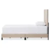 Paris Modern And Contemporary Linen Upholstered Tufting Platform Bed - Twin - Baxton Studio