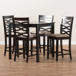 Lanier Wood Pub Counter Height Dining Set Espresso - Baxton Studio -Outlet Baxton Studio Store GUEST 8ff6f3c5 0636 4013 a687 7a459b02a872
