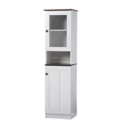 Lauren TwoTone And Buffet And Hutch Kitchen Cabinet White/Dark Brown - Baxton Studio -Outlet Baxton Studio Store GUEST 9042ce81 fa2f 4e40 8d3e 53d82122dec9