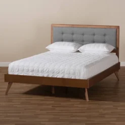 Ines Walnut Finished Wood Platform Bed - Baxton Studio 10 Ines Walnut Finished Wood Platform Bed - Baxton Studio -Outlet Baxton Studio Store GUEST 9063c6d6 311a 43d3 bf2f 6421a4e2f9ae
