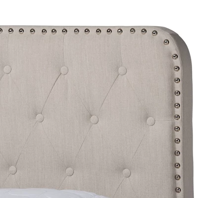 Annalisa Fabric Upholstered Button Tufted Panel Bed - Baxton Studio 3 Annalisa Fabric Upholstered Button Tufted Panel Bed - Baxton Studio - Image 3