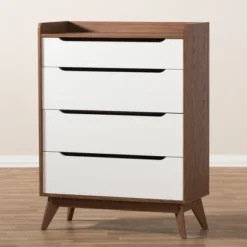 Brighton Mid-Century Modern Wood 4 Drawer Storage Chest Brown - Baxton Studio -Outlet Baxton Studio Store GUEST 909bb19a bd69 4299 b0a4 3f4f0c9670ab