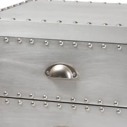 Carrel Metal 5 Drawer Accent Chest Silver - Baxton Studio -Outlet Baxton Studio Store GUEST 9222a357 27d3 4cd2 81aa 4ddc3322703e