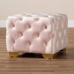 Avara Velvet Finished Button Tufted Ottoman Pink - Baxton Studio 9 Avara Velvet Finished Button Tufted Ottoman Pink - Baxton Studio -Outlet Baxton Studio Store GUEST 92238978 d885 4c5a a4b5 0bfdab18b79d