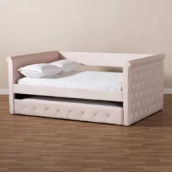 Full Amaya Velvet Daybed With Trundle Pink - Baxton Studio 18 Full Amaya Velvet Daybed With Trundle Pink - Baxton Studio -Outlet Baxton Studio Store GUEST 9252961e 244c 478f 8fd3 f143add99edd