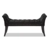 Chandelle Luxe And Contemporary Velvet Upholstered Bench Black - Baxton Studio