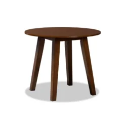35" Ela Wide Round Wood Dining Table - Baxton Studio -Outlet Baxton Studio Store GUEST 95c7374d 1cbb 4035 9bf9 ca4279592182