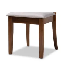 7pc Dining Set Wood And Lore Fabric Upholstered And Wood Gray/Walnut - Baxton Studio -Outlet Baxton Studio Store GUEST 95dfd4b1 533e 4883 9fa2 0bd26885a21b