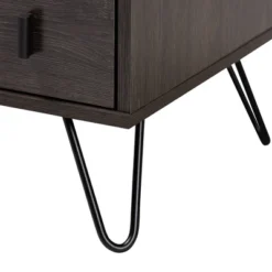 Glover Wood And Metal 2 Drawer Nightstand Brown/Gold - Baxton Studio -Outlet Baxton Studio Store GUEST 95dfd9f7 d3f4 4bb6 af88 0de2b7e0c6d9