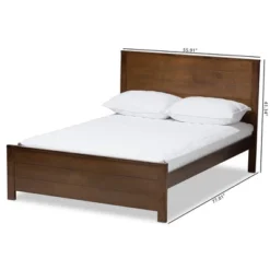 Catalina Modern Classic Mission Style Finished Wood Platform Bed - Baxton Studio -Outlet Baxton Studio Store GUEST 96421c65 9b00 463c a72f 6dab093f0c41