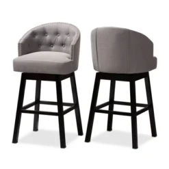 Set Of 2 Theron Swivel Barstools - Baxton Studio -Outlet Baxton Studio Store GUEST 9696b411 4e2c 431a 9b7d cb65429e0b8b