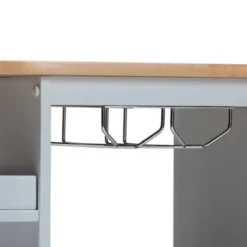 Donnie Wood Kitchen Storage Cart Light Gray/Natural - Baxton Studio -Outlet Baxton Studio Store GUEST 96da670a 0b48 4b08 b8c3 2443ea736c78