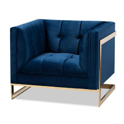 Ambra Velvet Armchair - Baxton Studio 11 Ambra Velvet Armchair - Baxton Studio - Image 11