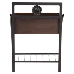Jevenci Vintage Antique Dark Bronze Metal And Wood 1-Drawer Nightstand - Walnut - Baxton Studio -Outlet Baxton Studio Store GUEST 975c83e5 4e7f 4ecb b3a8 aeac51060e43