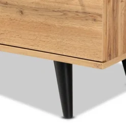 Radley Wood 3 Drawer Sideboard Buffet Oak Brown/Black - Baxton Studio -Outlet Baxton Studio Store GUEST 97667f8c cc96 44b1 8232 12e121830bfc