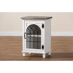 Faron Wood 1 Door Nightstand White/Oak Brown - Baxton Studio 12 Faron Wood 1 Door Nightstand White/Oak Brown - Baxton Studio -Outlet Baxton Studio Store GUEST 97ca9a9d c62c 4867 be7f 801f467b061d