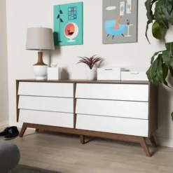 Hildon Mid-Century Modern Wood 6 Drawer Storage Dresser Brown - Baxton Studio 11 Hildon Mid-Century Modern Wood 6 Drawer Storage Dresser Brown - Baxton Studio -Outlet Baxton Studio Store GUEST 98dd01bb e1a3 42a9 acac 1551eee192db