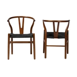 2pc Paxton Wood Dining Chair Set - Baxton Studio -Outlet Baxton Studio Store GUEST 99897914 28a6 434f 8c9f b92095bc3111