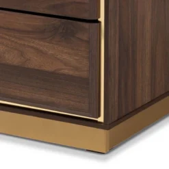 Cormac Wood And Metal 8 Drawer Dresser Walnut Brown/Gold - Baxton Studio -Outlet Baxton Studio Store GUEST 9a22ea1f c561 43bb b2e5 3603325e43a2