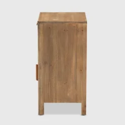 Clement 1 Door And 1 Drawer Wood Spindle Nightstand Brown - Baxton Studio -Outlet Baxton Studio Store GUEST 9a42dc3b 4a08 401f 81fe f654692fb055