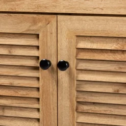 Coolidge Wood 5 Shelf Storage Cabinet Oak Brown - Baxton Studio -Outlet Baxton Studio Store GUEST 9b762b9f 2cab 42b5 ba38 1decf7227e78