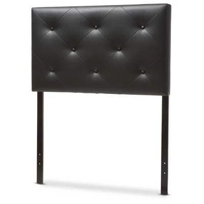 Twin Baltimore Modern And Contemporary Faux Leather Upholstered Headboard - Baxton Studio 4 Twin Baltimore Modern And Contemporary Faux Leather Upholstered Headboard - Baxton Studio - Image 4