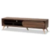 Dena Wood And Gold TV Stand For TVs Up To 60" Walnut - Baxton Studio