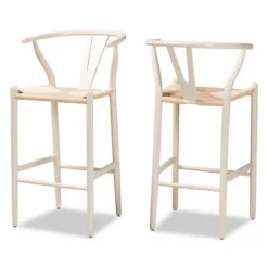 Set Of 2 Paxton Wood Counter Stools White - Baxton Studio -Outlet Baxton Studio Store GUEST 9c697d6a c54b 4814 96cd 7a1ddd908483