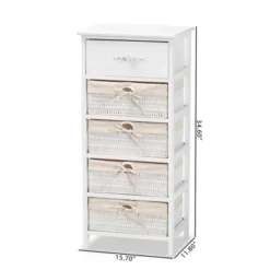 Madelia Wood 1 Drawer Storage Unit White - Baxton Studio -Outlet Baxton Studio Store GUEST 9cabc2af 0778 41f5 95a6 be7cfeec8e50
