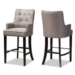 2pc Aldon Upholstered And Wood Bar Stool Set - Baxton Studio -Outlet Baxton Studio Store GUEST 9d0aca57 86a7 4af1 b237 88c99d695c06