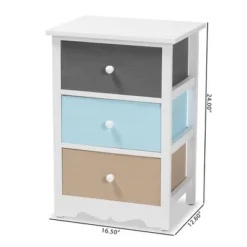 Kalila Wood 3 Drawer Nightstand White - Baxton Studio -Outlet Baxton Studio Store GUEST 9e04ff85 b241 4d51 b636 359449ecc0e8