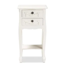 Eliya Wood 2 Drawer Nightstand White - Baxton Studio -Outlet Baxton Studio Store GUEST 9e472de5 7cfb 4a9b a71a 4e58a69adbf7